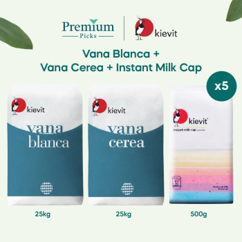 Premium Picks Bundle Vana Blanca + Vana Cerea + 5 Unit Kievit Instant Milk Cap