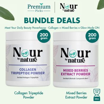 Premium Picks - Bundle Nour by Nature Collagen Tripeptides Powder +  Mixed Berries Extract Powder